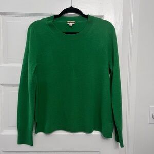 J. Crew Vibrant Green Cashmere Sweater